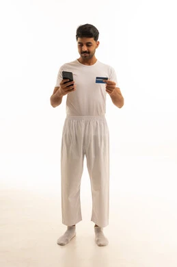 Saudi Man with Credit Card and Smartphone