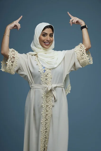 Saudi Woman Interacting with the Camera