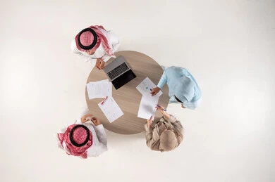 Saudi Professionals Business Meeting Top View