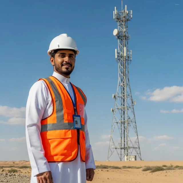 Saudi Maintenance Supervisor at Desert Telecom Tower