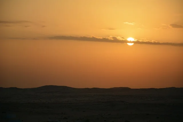 Sunset Over Desert Dunes in Banban Riyadh Saudi Arabia