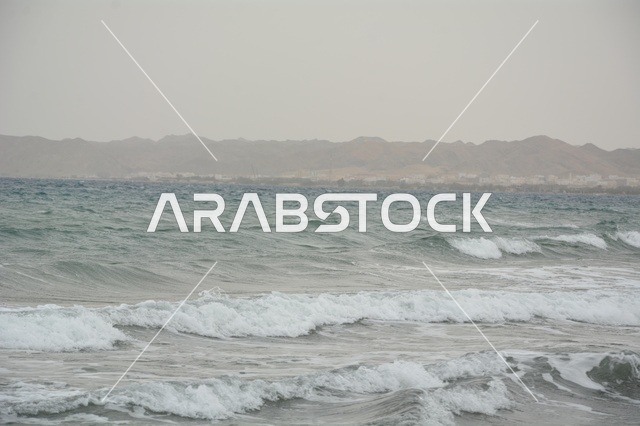 Red Sea Waves on Al Wajh Coast Saudi Arabia