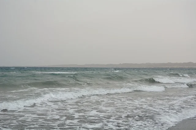 Red Sea Waves Crashing on Al Wajh Beach Saudi Arabia