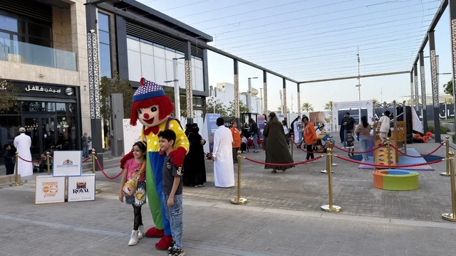 Children and Mascot at Ajdan Walk Al Khobar Event