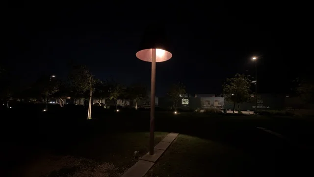 Ahmed Al-Mousa Park Night View with Street Lamp