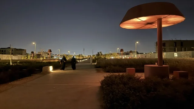 حديقة أحمد الموسى في السعودية ممر ليلي