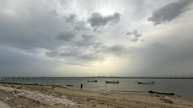 Ship Corniche Dammam Under Cloudy Sky