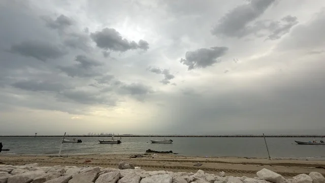 Boats at Ship Corniche Dammam Under Cloudy Sky