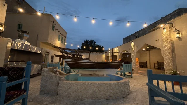 Tarout Castle Qatif Courtyard with Traditional Lighting