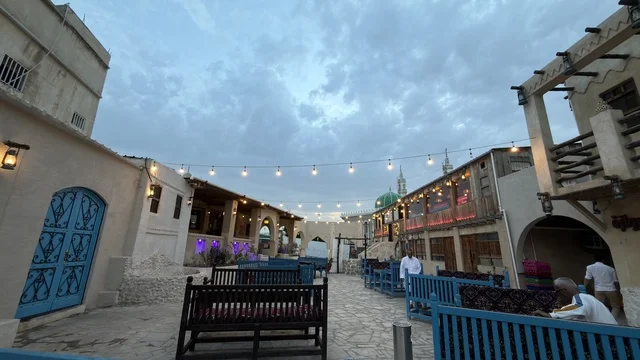 Tarout Castle Al-Qatif Traditional Courtyard at Dusk