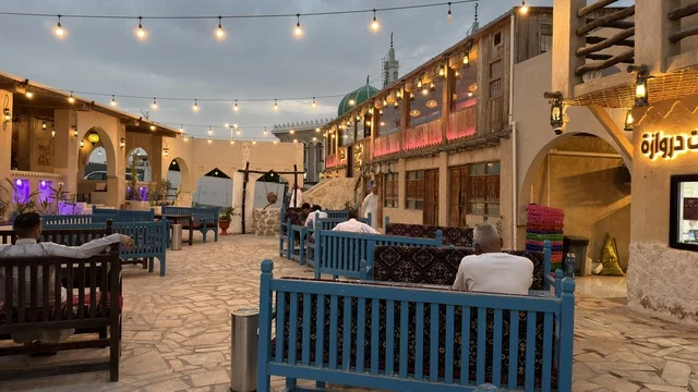 Traditional Outdoor Cafe Seating near Tarout Castle Qatif