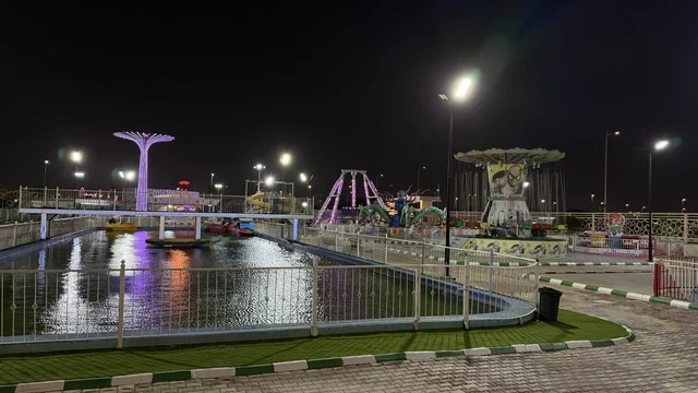 Dolphin Village Dammam Amusement Park at Night