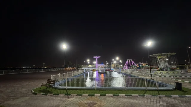 Dolphin Village Dammam Amusement Park at Night