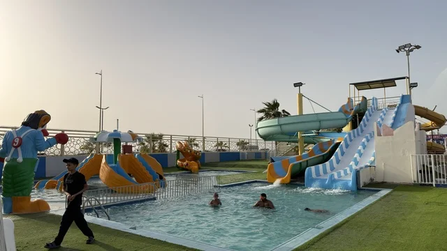 Dolphin Village Dammam Water Park Slides and Pool