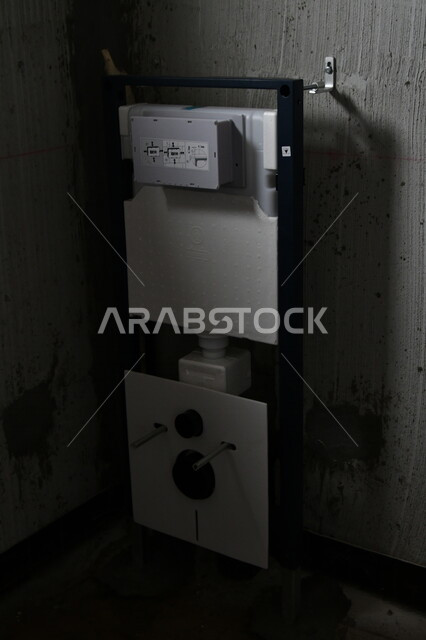 Maintenance tools and equipment, electrical wiring panel inside the building, repairs and construction, architecture