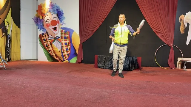 Circus Performer Juggling at Dolphin Village Dammam