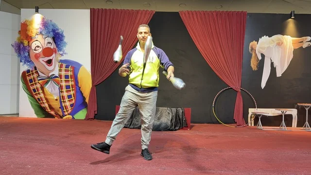 Circus Performer Juggling at Dolphin Village Dammam