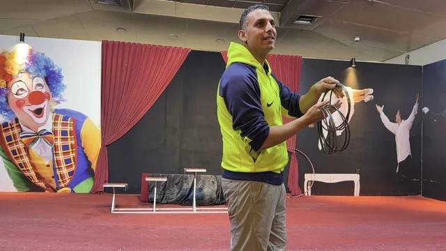 Magician Performing with Rings at Dolphin Village Dammam