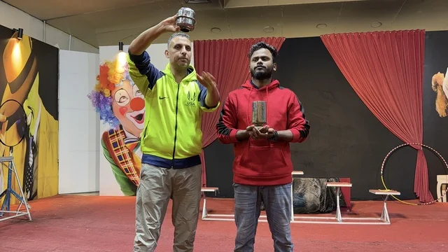 Circus Performers Magic Trick Dolphin Village Dammam