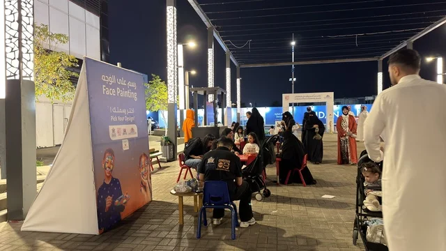 Face Painting Event at Ajdan Walk Khobar at Night