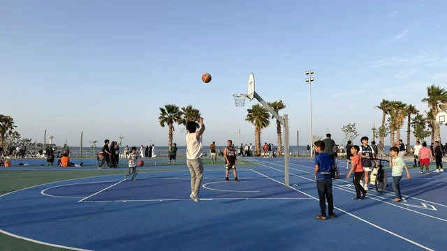 Basketball court in Al Khobar Terrace, Saudi Arabia.