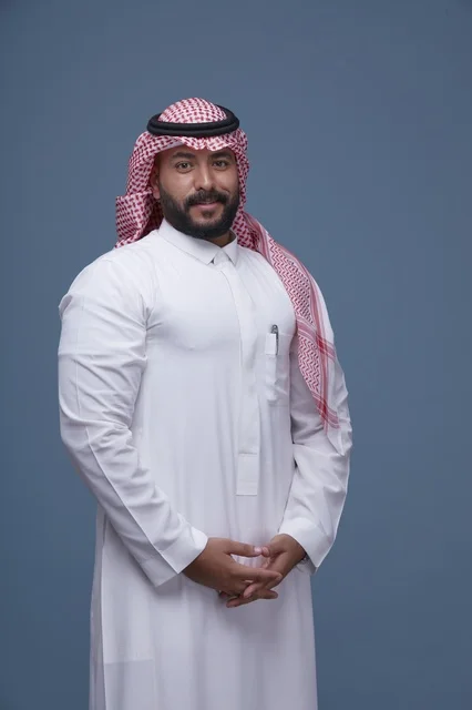 Professional Saudi Man in Thobe Portrait in Studio