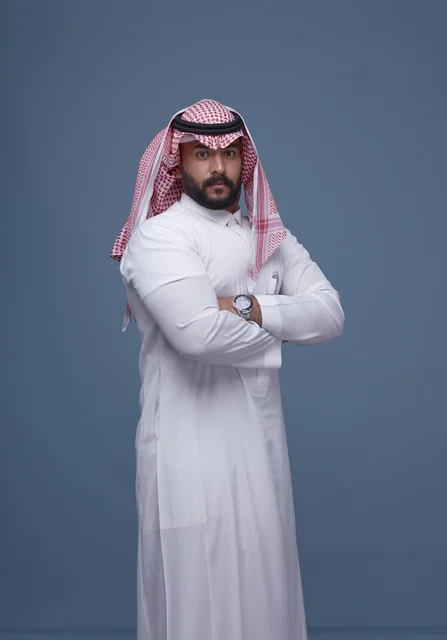 Saudi Professional Man in Studio Traditional Attire
