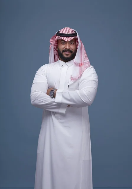 Saudi Man in Traditional Dress Studio Portrait