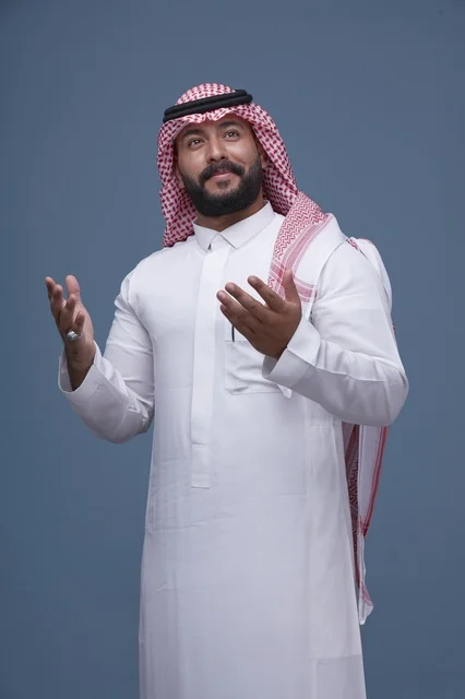 Saudi Professional Man in Traditional Dress Studio Portrait