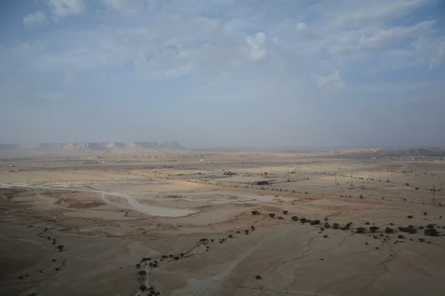 Camel Trail Saudi Arabia Desert Landscape Aerial View