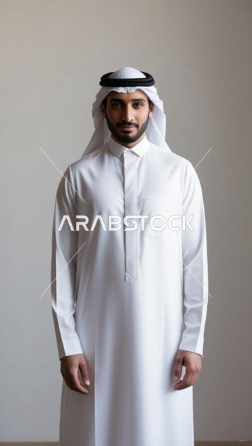 بورتريه رجل سعودي بالزي التقليدي الرسمي
