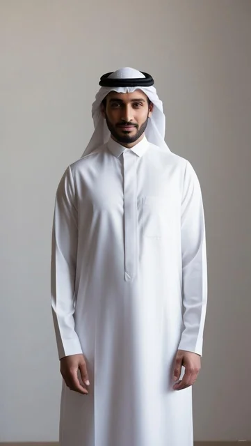 Saudi Man in Traditional Thobe Portrait