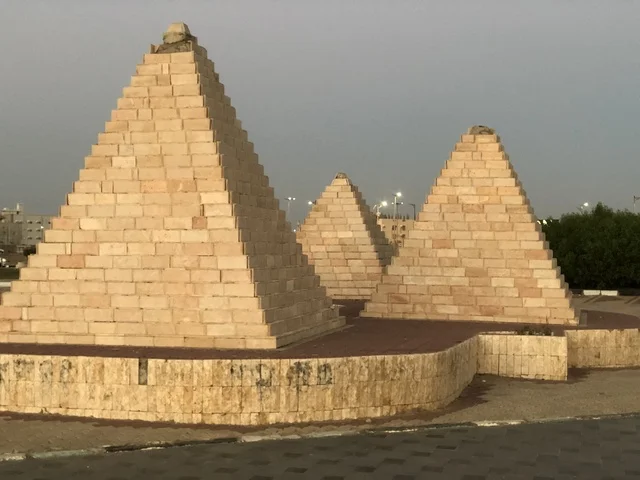 Stone Pyramid Replicas at Al-Lith Beach Saudi Arabia Stone Pyramid Replicas at Al-Lith Beach Saudi Arabia