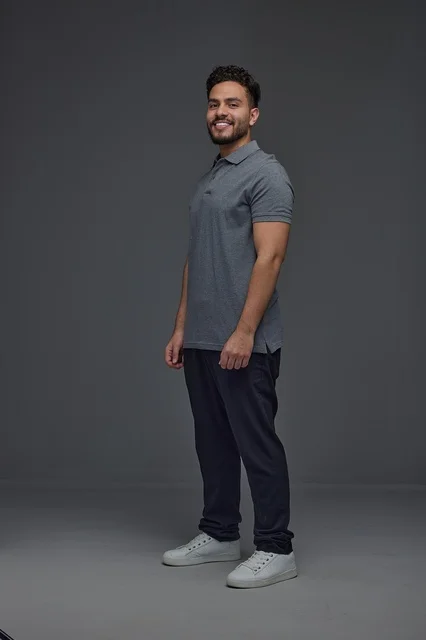 Smiling Saudi Man in Casual Wear Studio Portrait