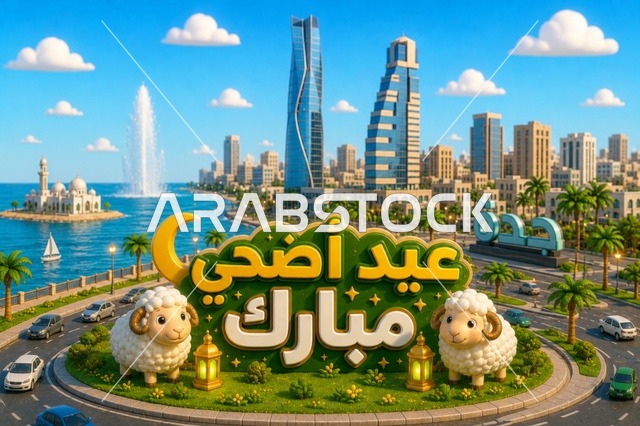 تهنئة عيد الأضحى المبارك أفق مدينة جدة السعودية