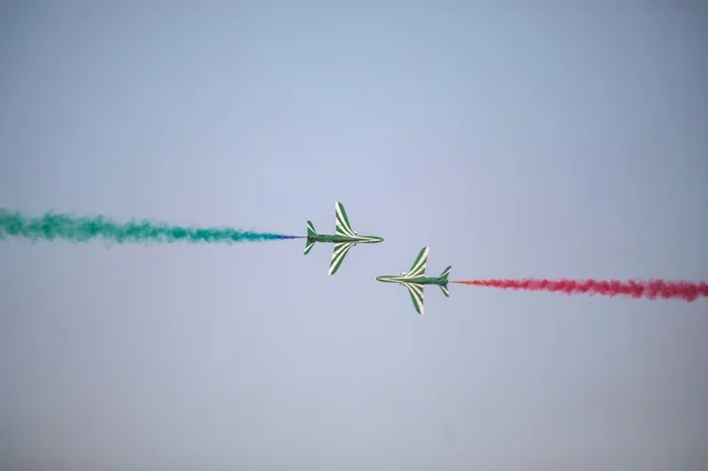Saudi Hawks Air Show Jets during National Day
