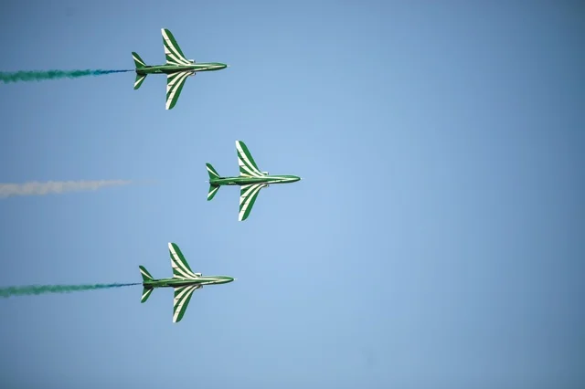 عرض فريق الصقور السعودية في اليوم الوطني