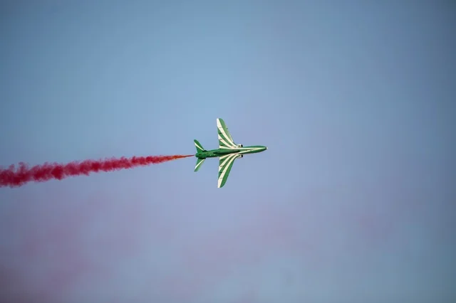 Saudi Hawks Jet Performing Air Show on National Day