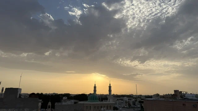 Tarout Island Qatif Skyline at Sunset under Cloudy Sky