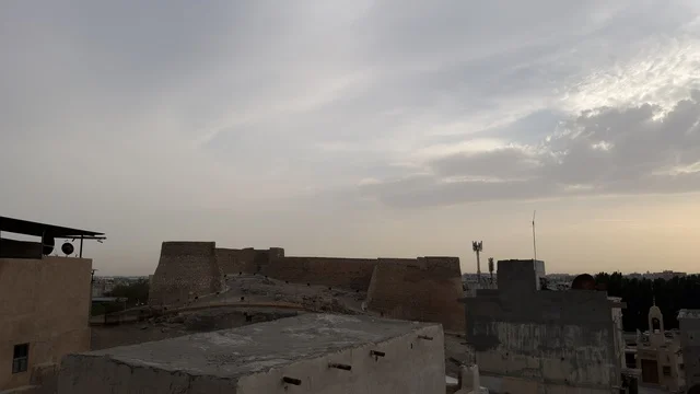 Tarout Castle Qatif Saudi Arabia Historic Site at Sunset