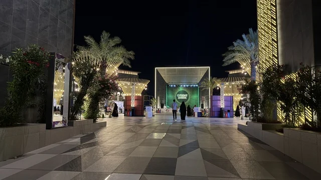 Sea Front Qatif Pedestrian Walkway and Public Plaza at Night
