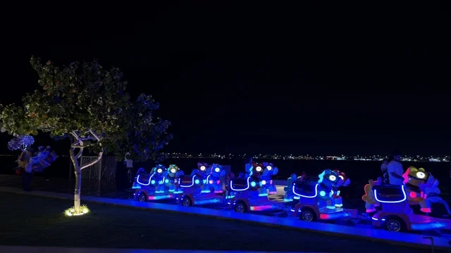 Children's Train Rides at Qatif Seafront Night