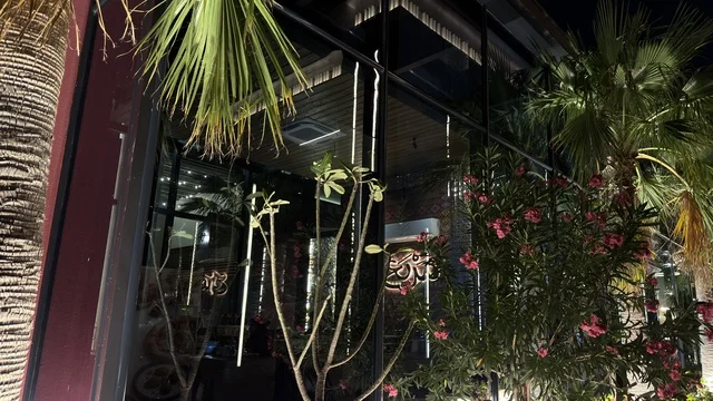Modern Storefront Exterior Qatif Seafront at Night