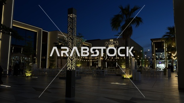 Seafront Qatif Commercial Complex Saudi Arabia at Night
