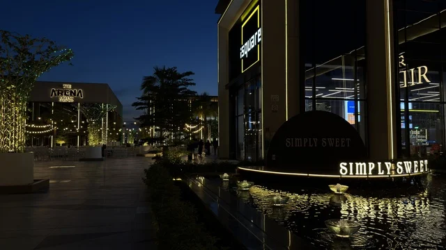 Sea Front Commercial Complex Qatif Saudi Arabia at Night