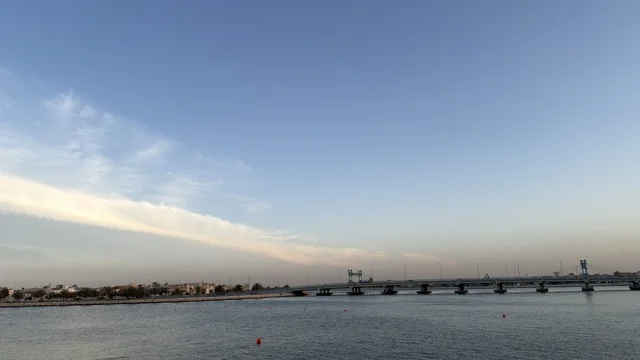 واجهة القطيف البحرية والجسر بالمملكة العربية السعودية