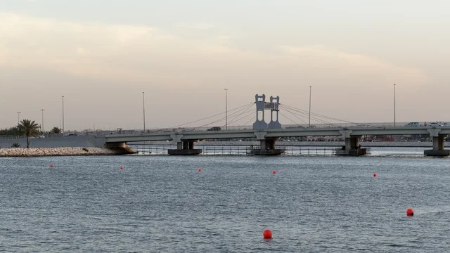 Al-Aimah Bridge at Qatif Seafront Saudi Arabia Daylight
