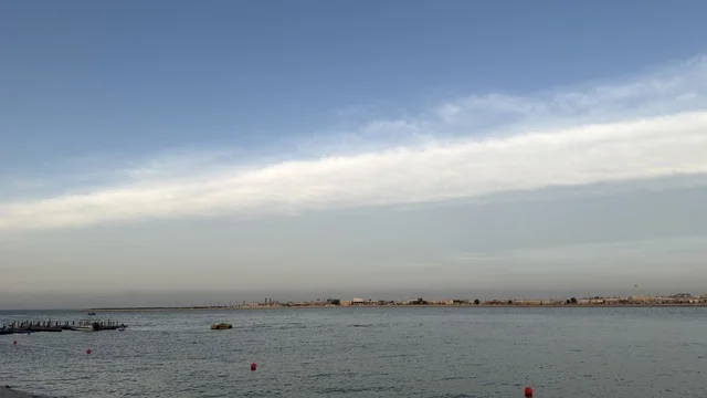 Qatif Seafront Coastline Under Cloudy Sky Saudi Arabia