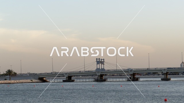جسر الواجهة البحرية في القطيف بالمملكة العربية السعودية