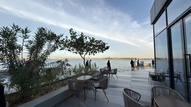 Qatif Sea Front Promenade and Outdoor Cafe Seating